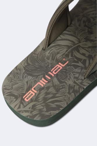 Animal Swish Womens AOP Slip-On Flip Flops Dark Khaki 5 — view 2