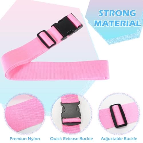 Aieino Luggage Straps 4 Pack Heavy Duty Suitcase Straps 2M Adjustable — view 2
