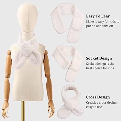 Pesaat Winter Kids Fleece Scarf Solid Baby Neck Warmer for Toddler 1-6Y — view 3