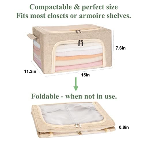Cashmere Sweater Storage Bag moth proof with natural cedar balls, acid-free sweater bag, closet shelf storage — view 4