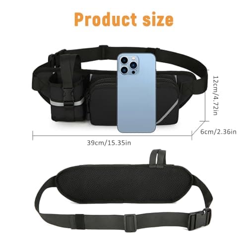 Esoes Belt Bag Belt with Bottle Holder Sports Hip Bag for Men and Women — view 2