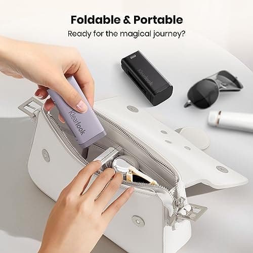 (2 Pack)Airplane Phone Holder - Klearlook 4 in 1 Adjustable Phone Stand for Travel, 360 Rotation Handsfree Flight Phone Holder, Foldable Travel Essentials for Flying/Traveling/Home/Office-Black Purple — view 6