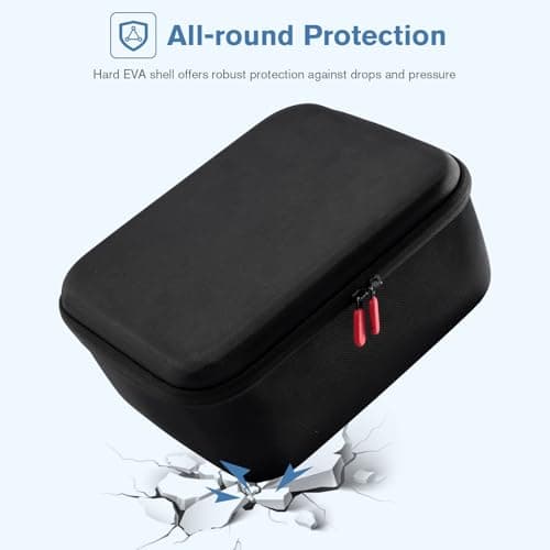 ProCase Ski Goggle Case, Large Capacity Travel Snow Goggles Holder Hard Carrying Protective Case for Ski and Snowboard Snow Motorcycle Sports Glasses -Black — view 5