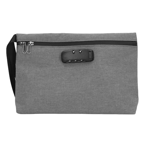 Odour Proof Bag, Large Odour Proof Bag, Odour Proof Container with Combination Lock, Activated Carbon Fibre Lining for Travel, Sealable, Lockable Stash, gray — view 5