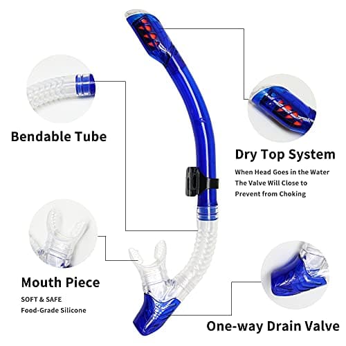 EnzoDate Optical Diving Gear Kit Myopia Snorkel Set, Different Strength for Each Eye, Nearsighted Dry Top Scuba Mask — view 2