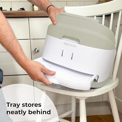 My Babiie MBHCB 2-in-1 Baby Booster Chair – Feeding and Floor Seat for Toddlers, Easy Clean, Removable Tray with Cup Holder, from 6 Months to 3 Years (15kg) – Grey — view 6