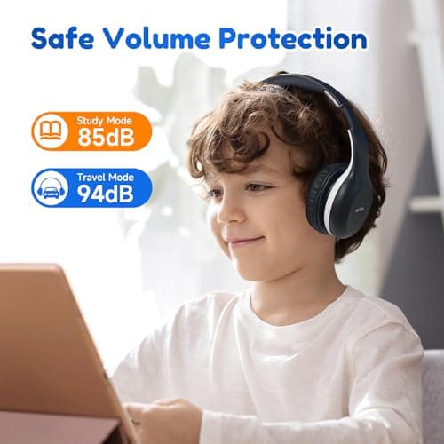 EarFun K2 Kids Headphones Wireless with Mic 45H Playtime, Volume Limit — view 3