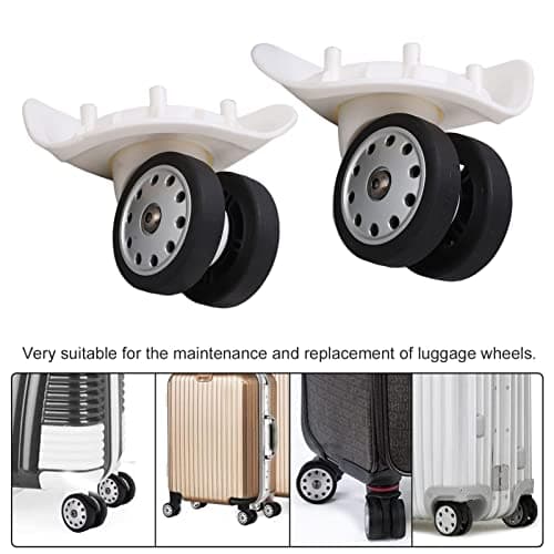 LIZEALUCKY 1 Pair A88 Luggage Caster, Porous Wheel Suitcase Luggage Replacement Casters for Travel Bags Large Size (White) — view 4