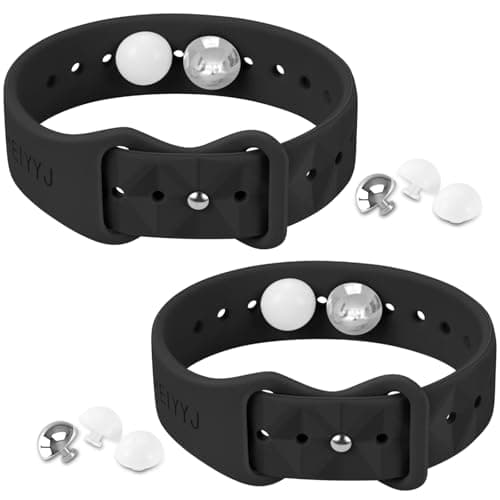 MEIYYJ Travel Sickness Bands for Adults Adjustable Anti Sickness Wristbands Natural Nausea Relief of Headaches,Insomnia,Anxiety,Sleep Aid, Morning Sickness-Black
