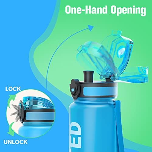 Sahara Sailor Water Bottle 1L, Leakproof Tritan Bottle with Time Marker — view 3