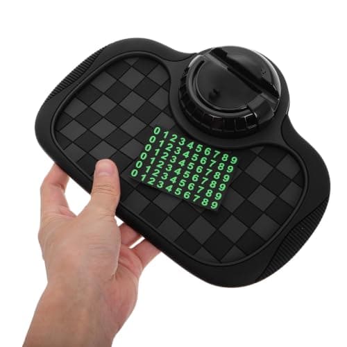 Car Phone Holder Mat for Dashboard Parking Number Display Black — view 3