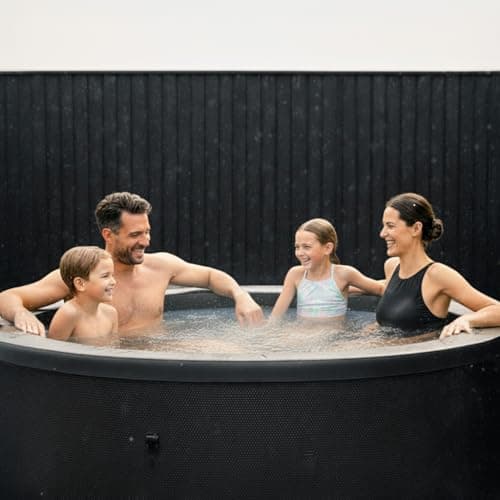 Wave Tahoe 4 Person Eco Foam Hot Tub | Portable Outdoor Spa with Integrated Heater, 40°C Rapid Heating & WiFi App Control | 70 BubbleJet Massage, FrostFree | Charcoal Black | Standard — view 3