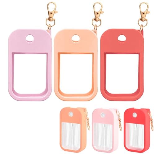 Hand Sanitiser Case with Keychain,Hand Sanitizer Cover for 1 fl oz/30mlml