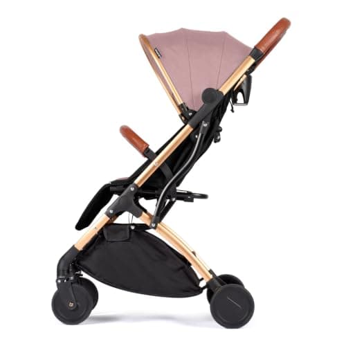 Lejoux™ Baby Pushchair Stroller– Lightweight Foldable Travel Buggy with 5-Point Harness, Adjustable Seat Back and Oversize Basket Folds with 1 Hand – Smooth Swivel Wheels Rain Cover (Pink) — view 5