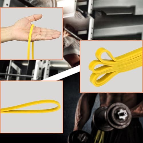 Resistance Bands, Pull Up Bands Different Levels 5-15lbs Exercise Band for Men Women, Gym Workout, Yoga, Powerlifting, Strength Training, Calisthenics (Yellow 5-15 LBS) — view 6