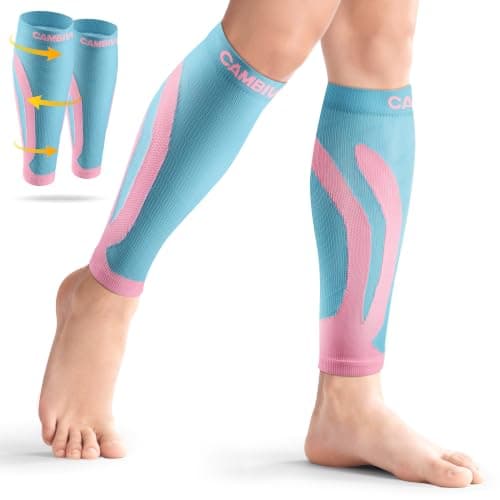 CAMBIVO Calf Compression Sleeves for Men & Women, 2 Pairs