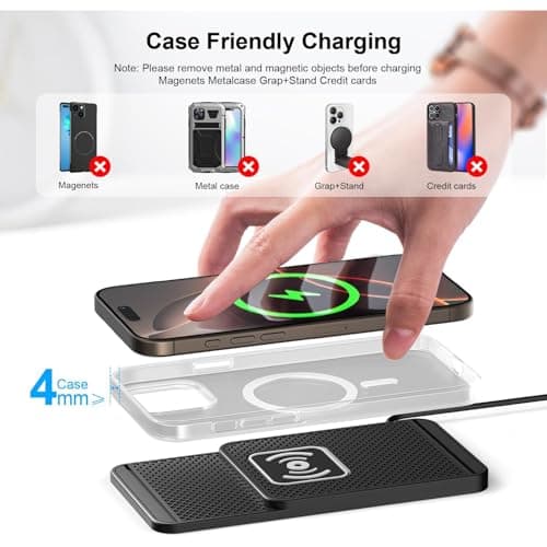 GSENIN Wireless Charging Pad for Car for Mazda CX-3 CX-30 CX-5 CX-50 CX-60 CX-70 CX-8 CX-90 — view 4