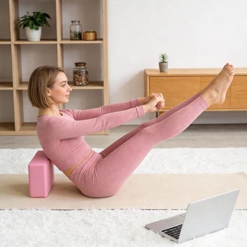 Yoga Block Yoga Blocks Set of 2 Pilates Block High Density Yoga Brick Pilates Blocks Non Slip Lightweight Yoga Bricks for Yoga Pilates Training Stretching Flexibility Meditation Home Exercise 23x15cm — view 5