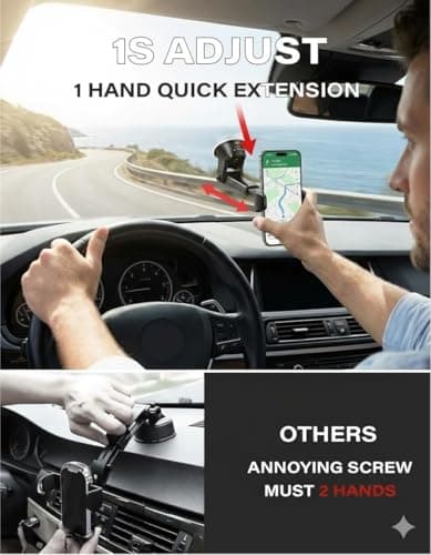APPS2Car 3-in-1 Car Phone Mount for Dashboard, Windshield & Air Vent — view 3