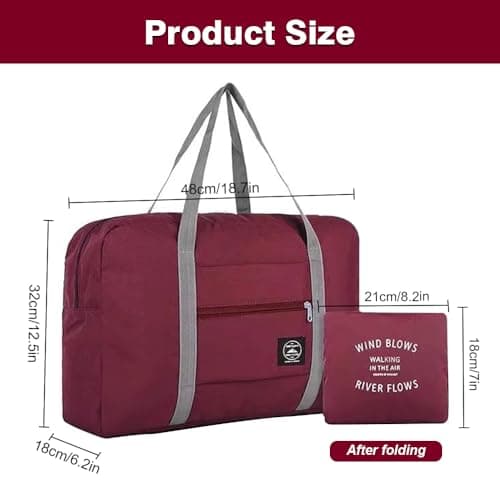 2 Pcs Foldable Travel Bag, Top of Suitcase Bag, Waterproof Duffle Bags — view 2