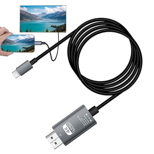 Type C To HDTV Adapter, USB C To HDTV Cord, 4K60Hz Converter Cord for Classroom Teaching Conference Room Presentations Home Entertainment Setup