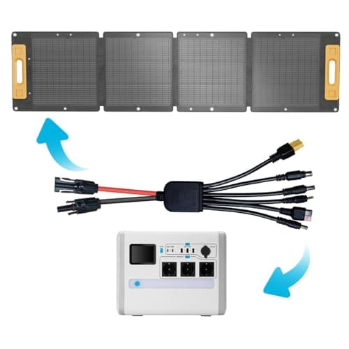 Laroal 6 in 1 Solar Cable Adapter Universal Solar Charging Cable Adapter Anderson XT60 DC7909 DC6530 DC35135 DC5521 for Solar Panels Portable Waterproof Adapter Cable — view 5