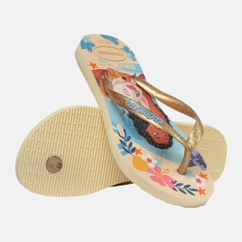Havaianas Kids Slim Princess Girls FlipFlop Beige/Beige 12 UK — view 2