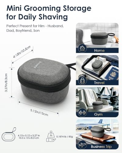 Hard Shell Travel Case for Pitbull Gold PRO GX5 Bald Head Shavers — view 3