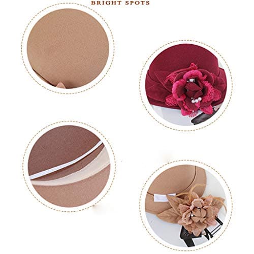 Bucket Hats Women Washed Cotton Bucket Hat Lovely Smile Fisherman's Hat Wide Brim Washed Denim Hat Breathable Sunscreen Visors Hats for Hip Hop Party Travel (Khaki, One Size) — view 3