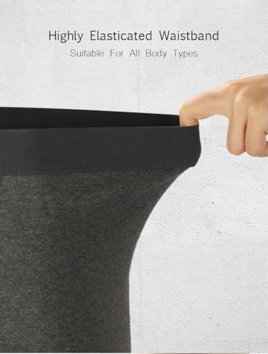 Zueauns Men's Boxers Mens Thermal Boxer Briefs Warm Underpants Fleece Lined Warm Base Layer Winter Thermals Underwear Baselayer Breathable Boxers for Men Comfortable Mens Boxer Shorts Multipack — view 2