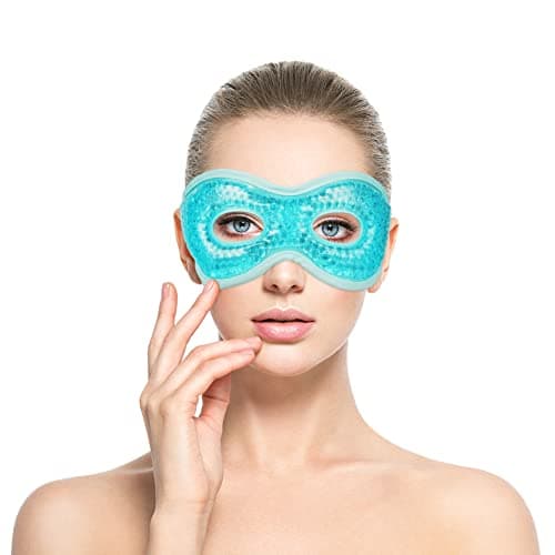 ACWOO Cooling Eye Mask, Reusable Hot/Cold Therapy Gel for Puffy, Dark Circles, Headaches, Migraines, Sinus Pain, Dry and Swollen Eyes