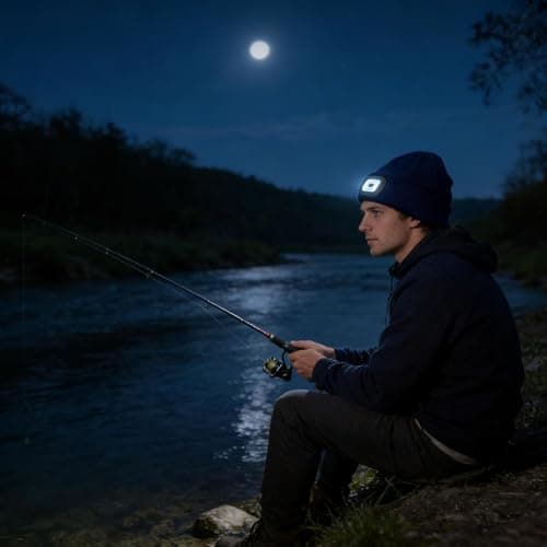 Headlamp for Cap – Easy Installation Adjustable Brightness Modes, Knitted Wool Hat Headlamp – for Walking, Camping, Running, Work, Fishing — view 2