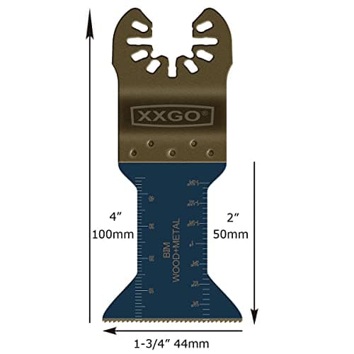 XXGO 4 Pcs Bi Metal Titanium Oscillating Multi Tool Blades — view 6