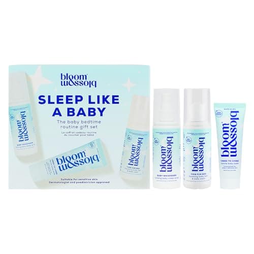 Bloom and Blossom | SLEEP LIKE A BABY Bedtime Routine Gift Set, Calming Baby Care Kit with Sleep Spray, Gentle Balm & Soothing Hair & Body Wash, Dermatologist Approved