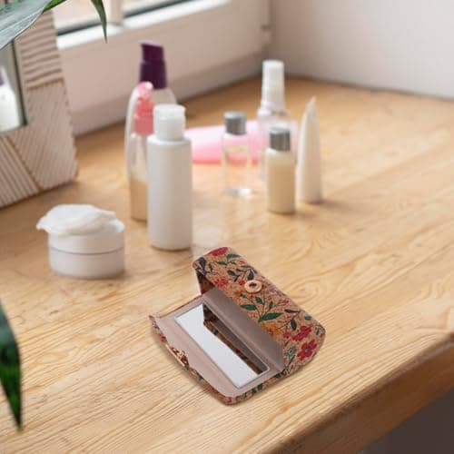 Lipstick Holder Case with Mirror, Cork Travel Makeup Organizer — view 6