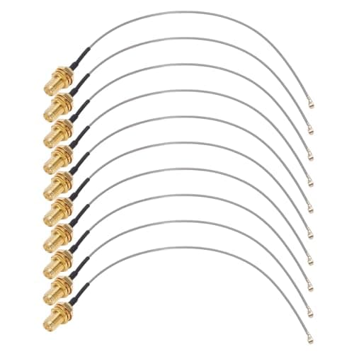 Klanata 10pcs Coaxial Adapter Cable, 50 Ohm RF Signal Extension Cables for Connecting GPS Systems, Receivers, Scanners, WiFi Hotspots, and Radio Devices