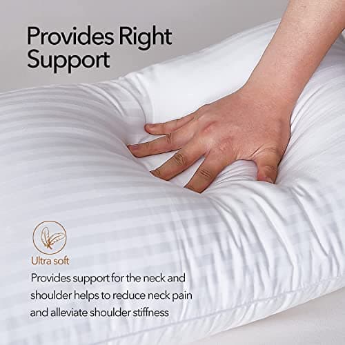Adam Home Pillows 4 Pack Hotel Quality Side Sleeper Bounce Back Bed Pillow Hypoallergenic & Anti Dust Mite Resistant Premium Filled Hotel Pillows Pack of 4 — view 4