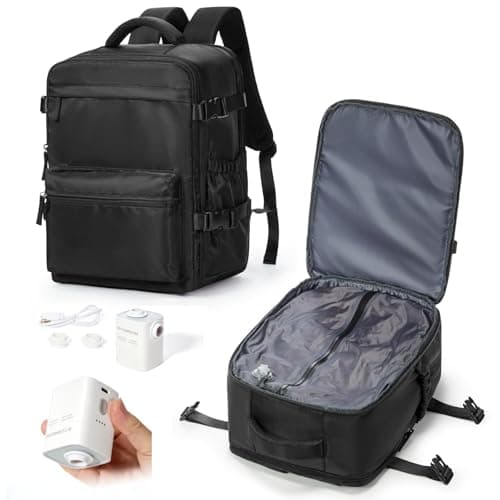 livbote Vacuum Backpack Travel Bag Vacuum Compression Backpack with Pump Ryanair 40x30x20 Carry on Cabin Bag Wizzair Waterproof Casual Daypack