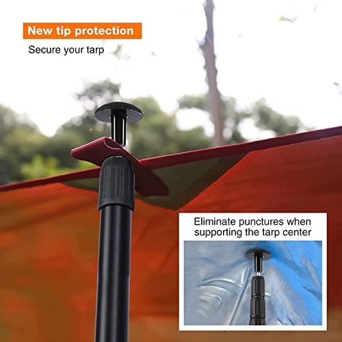 REDCAMP 2.3M Telescopic Tarp Poles,Aluminium Extendable，Set of 2 Adjustable — view 2