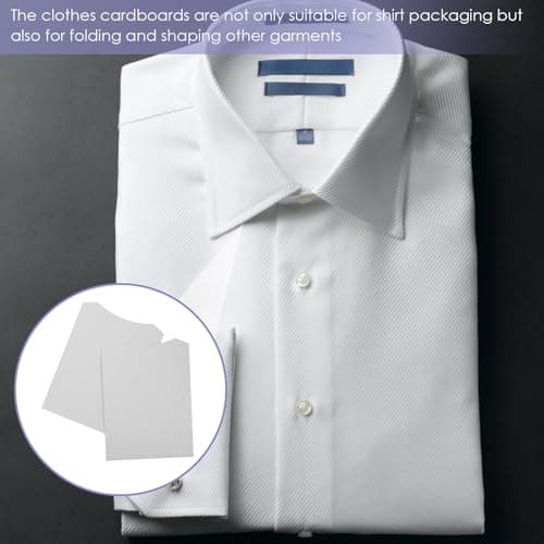 10pcs Shirt Folding Cardboard Inserts for Shirts White Paper — view 5