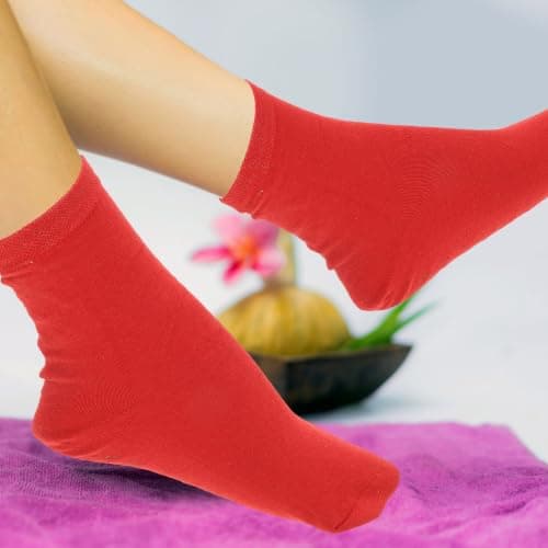 3 Pairs Self Heating Cotton Warm Socks, Non Slip Bottom — view 6
