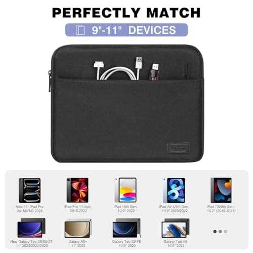 MoKo 9-11 Inch Tablet Sleeve Bag with Front Accessory Pocket — view 2