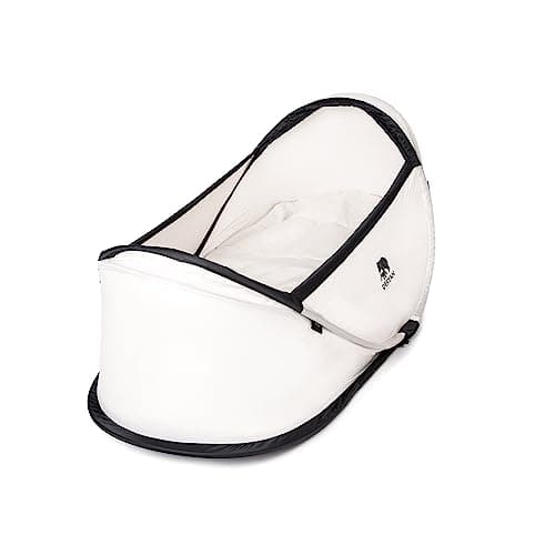 DERYAN Infant Baby Bed - Pop Up Travel Bed - from birth to 1.5 years - Light & Compact - Set up within 2 seconds - incl. Mosquito Net & Travel Bag - 98x60x32cm (Cream) — view 3