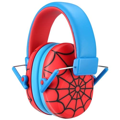 ProCase Kids Noise Cancelling Headphones Ear Hearing Protection, Red&Blue