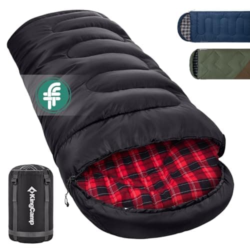 KingCamp Unisex Winter Sleeping Bag, 400 gr - Black R, 230 x 90 cm