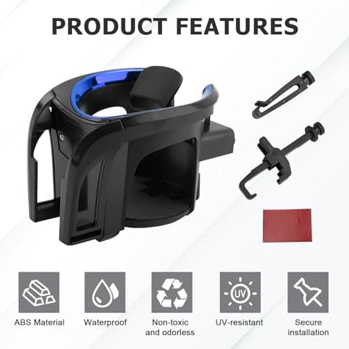 2PCS Car Cup Holder Mount, 2-in-1 Air Vent Drink Phone Holder Stand (Blue) — view 5