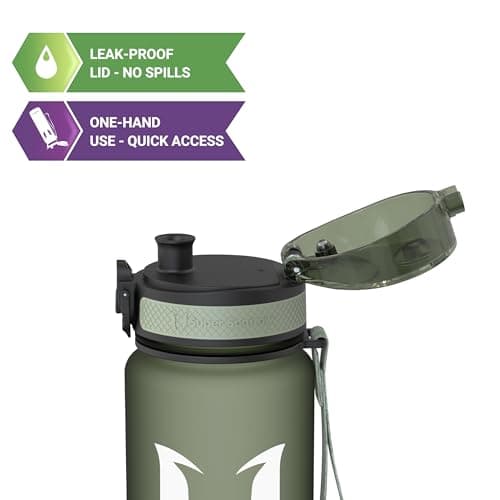 Super Sparrow Sports Water Bottle - 500ml - Non-Toxic BPA Free & Eco-Friendly Tritan Co-Polyester Plastic - For Running, Gym, Yoga, Outdoors and Camping — view 2