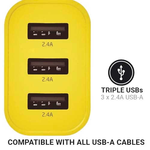 Go Travel Worldwide 3-Port USB-A Charger - Fast Mains Wall Charging — view 4