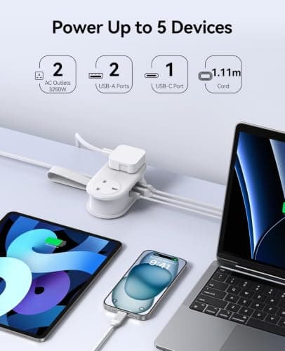 ORICO PD 20W Extension Lead 1.11M with 3 USB Slots (1 USB C) White, AP3PRO — view 2