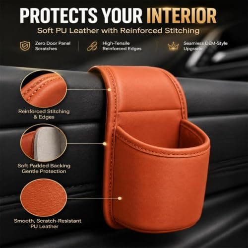 2 Pack Car Door Cup Holder, Portable Car Window Hanging Organizer — view 6